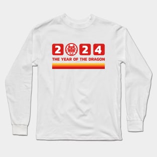 happy new year 2024 vintage dragon Chinese Long Sleeve T-Shirt